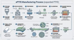 ePTFE Membrane Technology ePTFE manufacturing process for waterproof breathable membrane