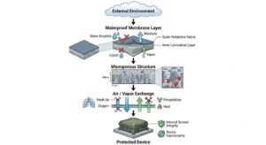 Waterproof Breathable Technology Waterproof breathable membrane working principle diagram