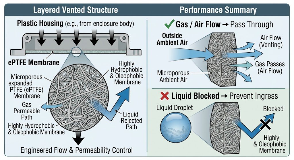 how-to-select-vent-plug-for-agrochemical-packaging ePTFE vent plug structure for agrochemical packaging